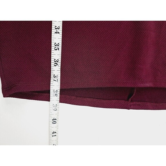 TORRID Dress SZ 2 (18 20) Lace Up Back Bodycon Burgundy Knee Length Sleeveless - Picture 4 of 6